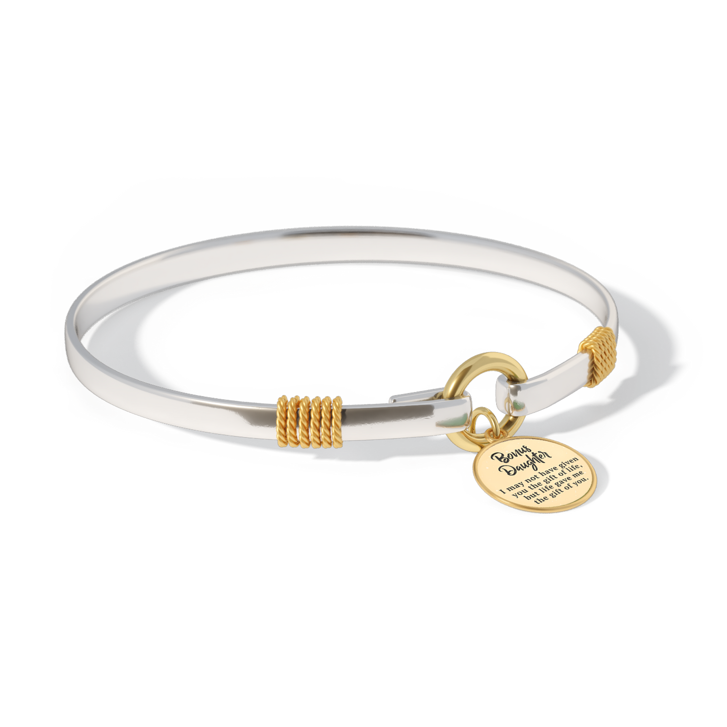 Bonus Daughter - Two-Tone Custom Charm Bracelet