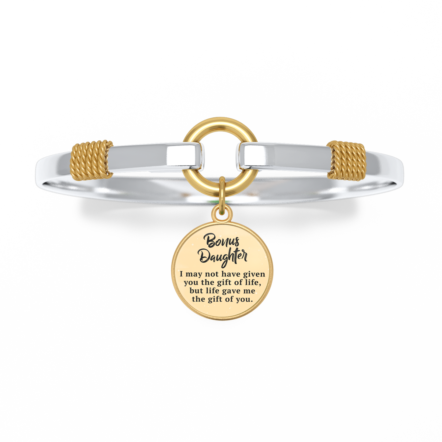 Bonus Daughter - Two-Tone Custom Charm Bracelet