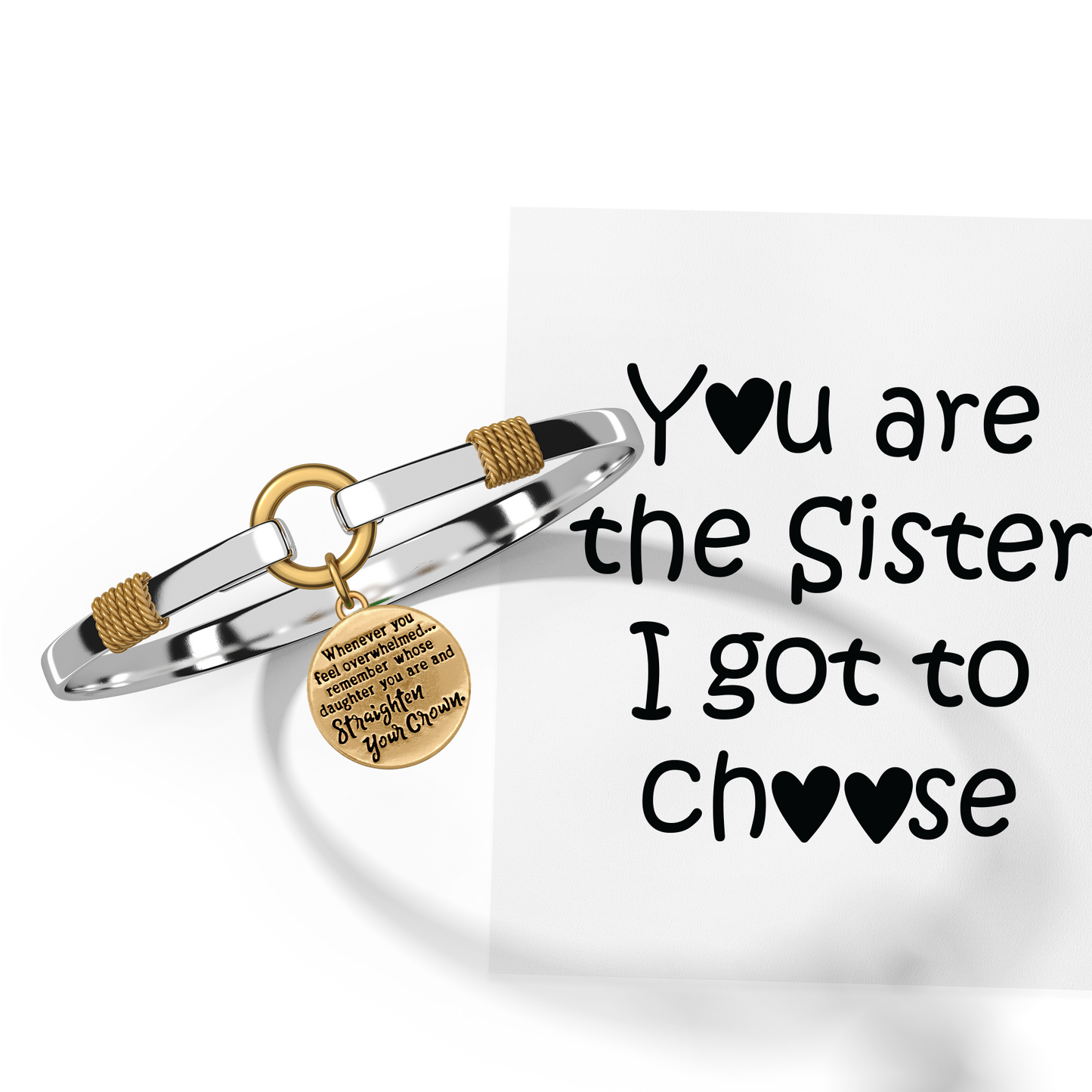 Redressez votre couronne - Bracelet à breloques bicolore