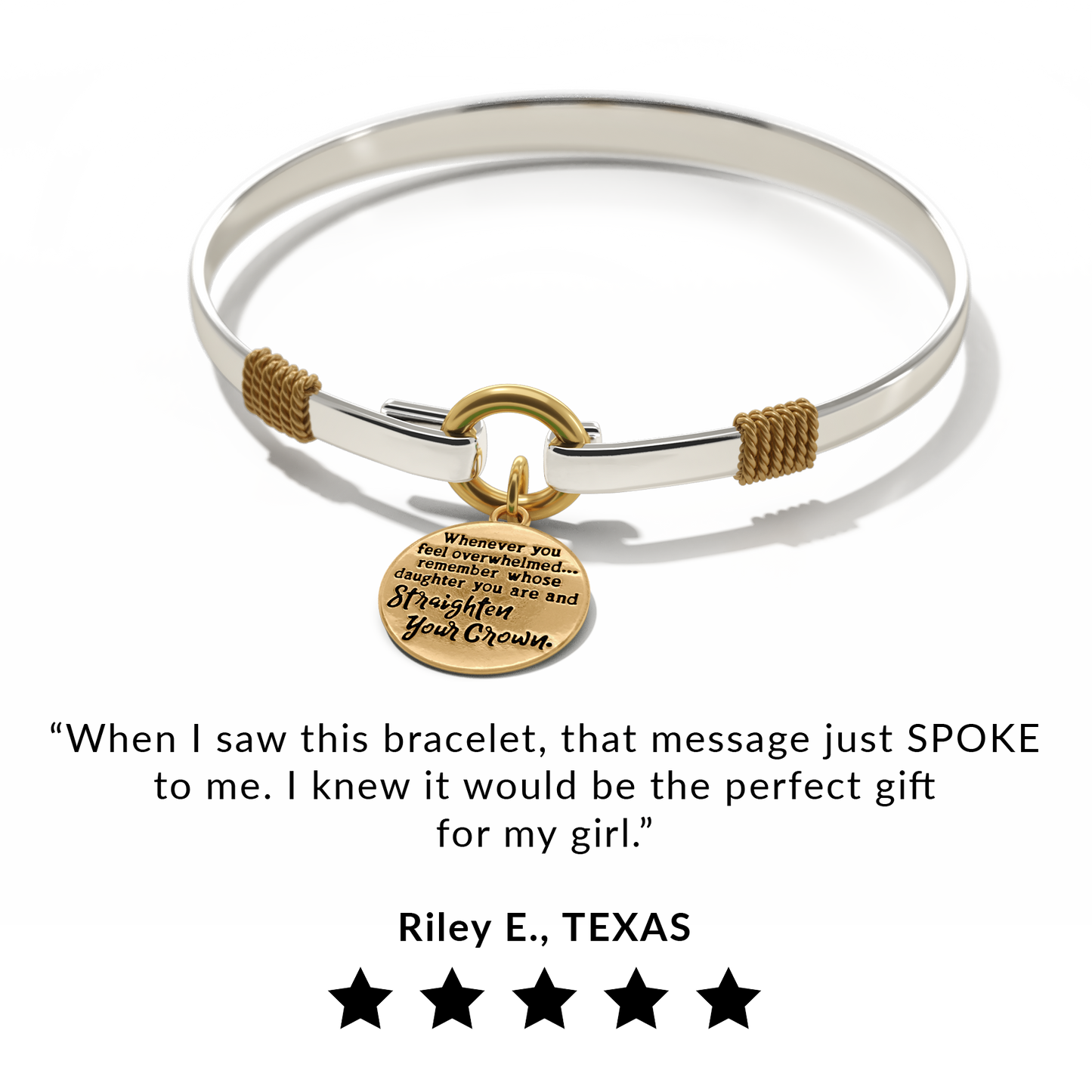 Redressez votre couronne - Bracelet à breloques bicolore