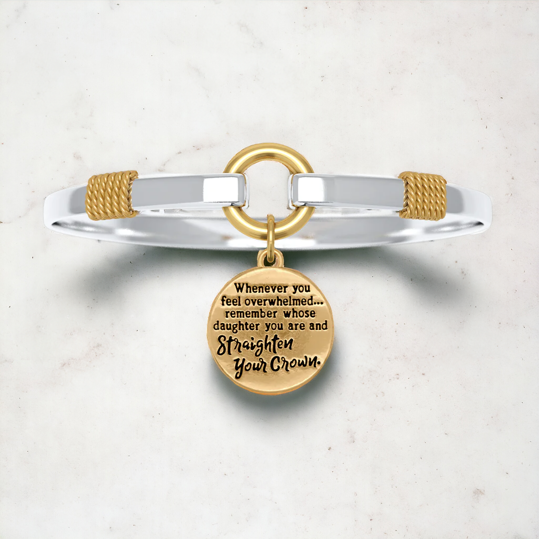 Redressez votre couronne - Bracelet à breloques bicolore