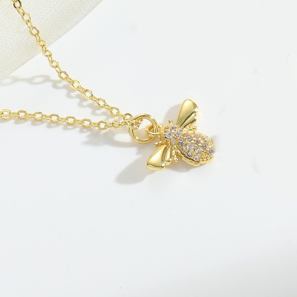 Collier abeille en diamant