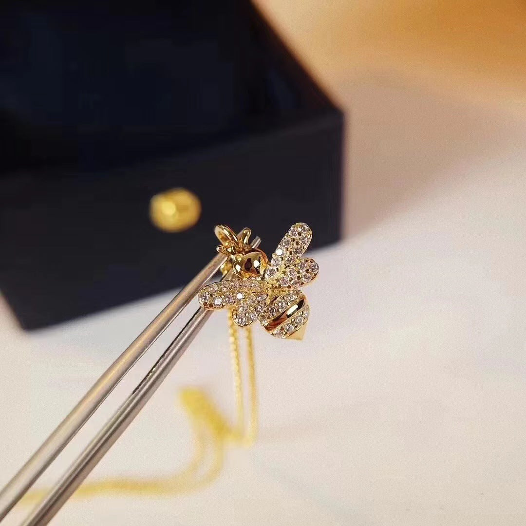 Collier abeille en diamant