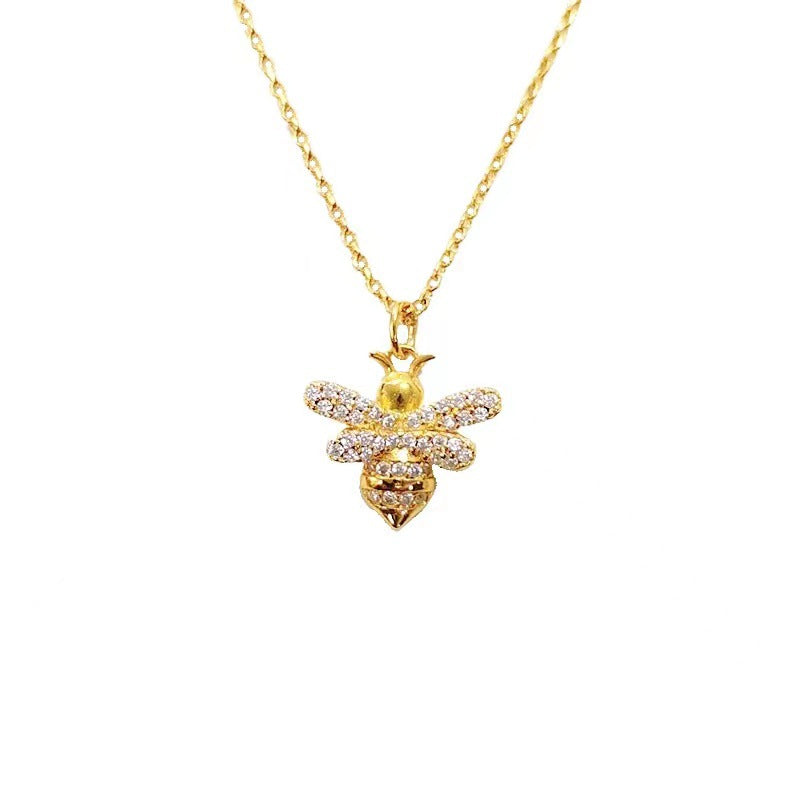 Collier abeille en diamant