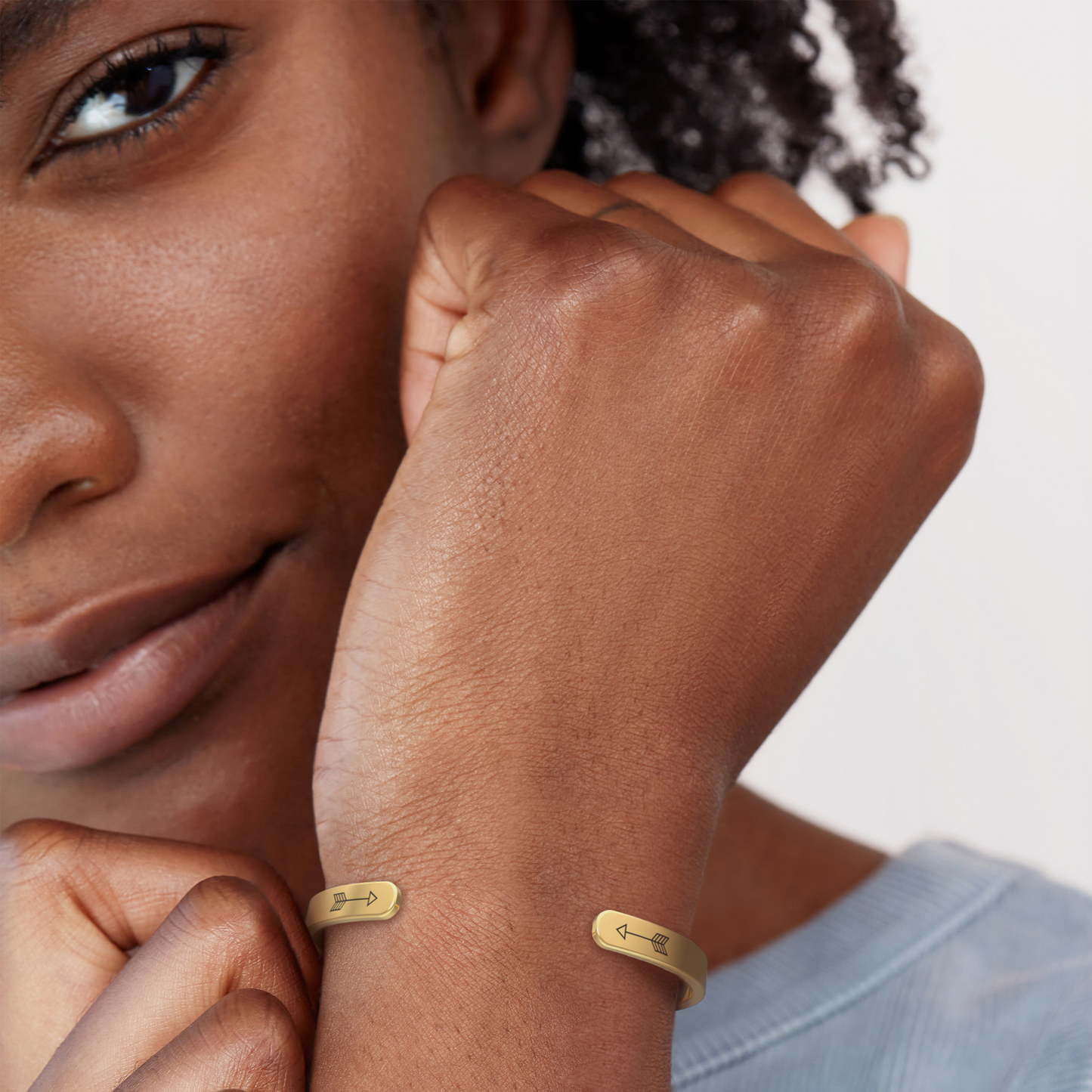 Mama Bear & Her Baby Bears Engraved Cuff Bracelet