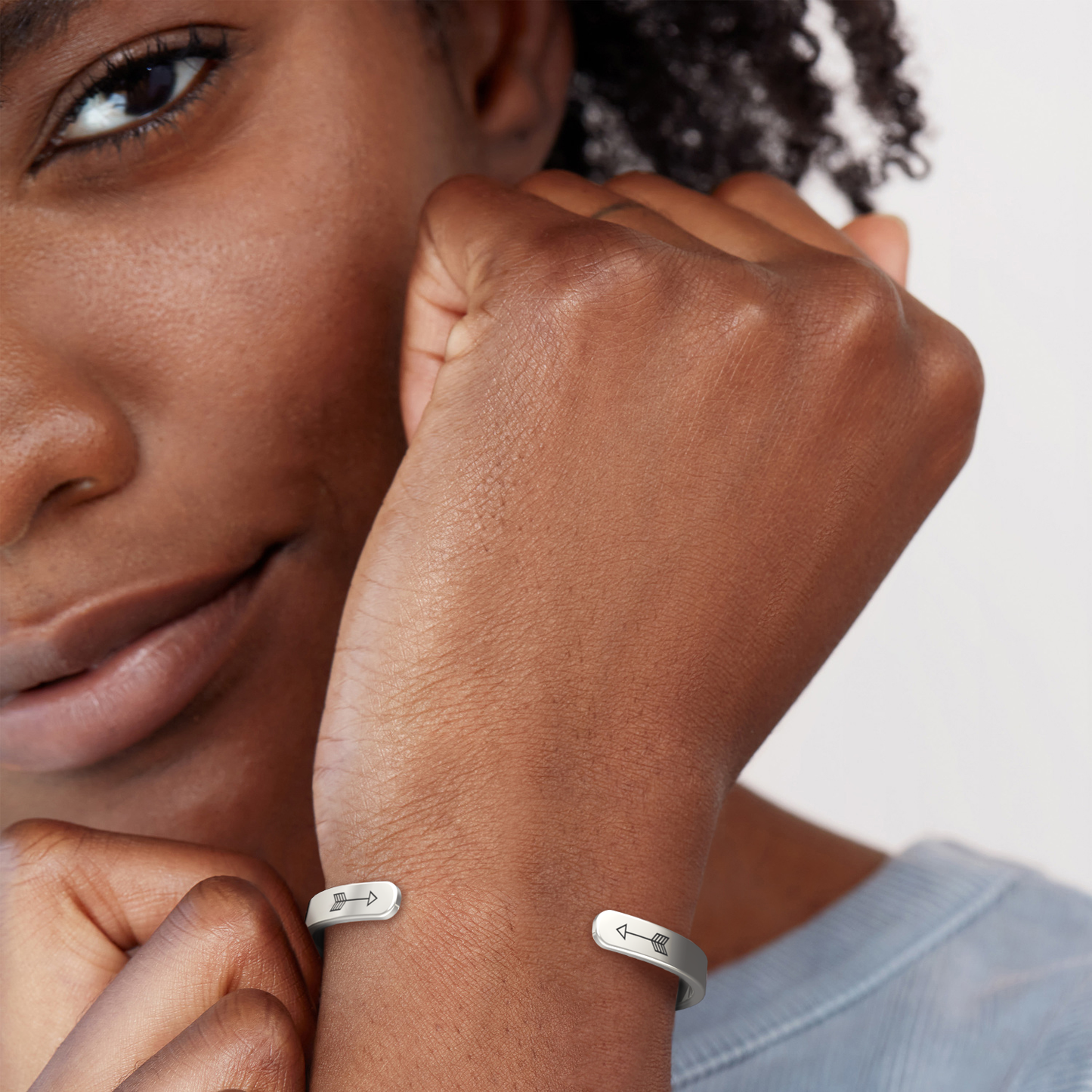 Mama Bear & Her Baby Bears Engraved Cuff Bracelet