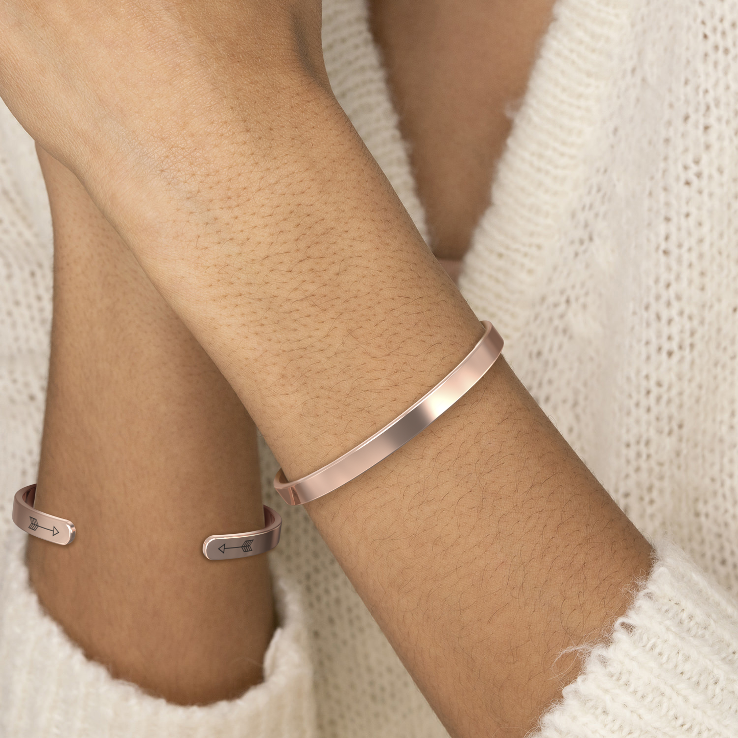 Mama Bear & Her Baby Bears Engraved Cuff Bracelet