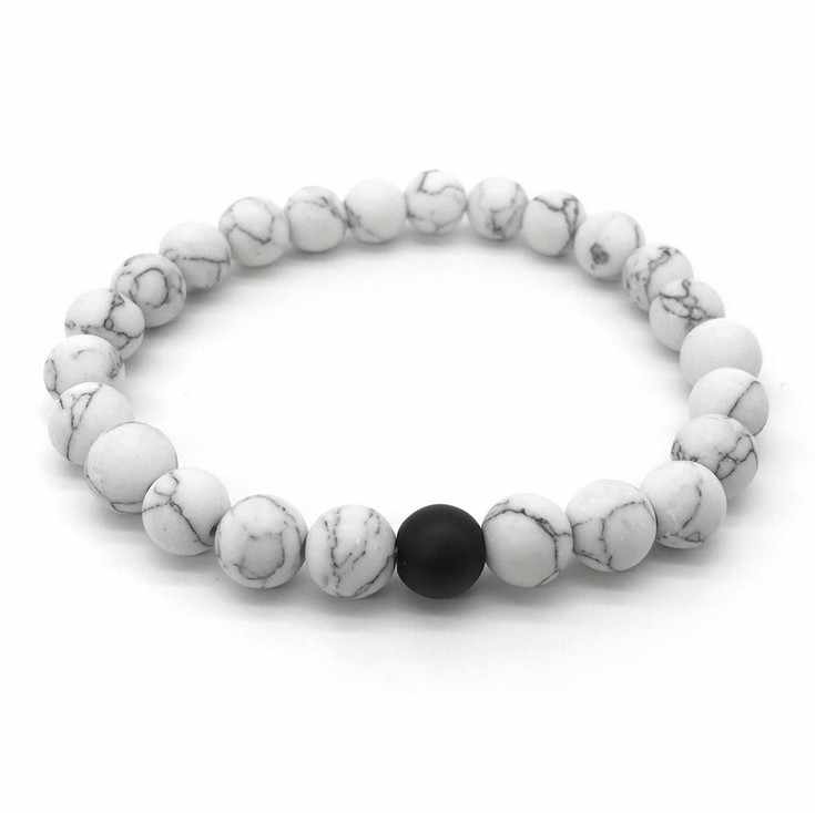 Lot de bracelets de distance noir et blanc – Pour couples