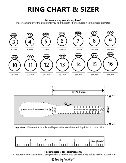 The Creative Process Behind Printable Ring Sizer Charts