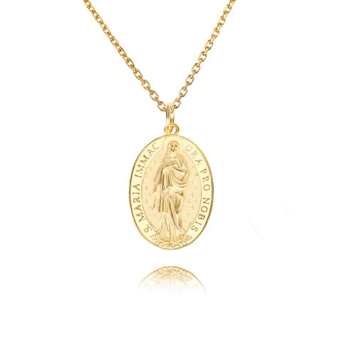 Timeless Grace: The Virgencita Necklace in Fashion and Faith