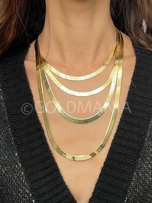 Exquisite Elegance: The Cultural Significance of the 14k Gold Herringbone Necklace