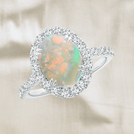Timeless Elegance: Opal and Diamond Rings in Fashion Pairing