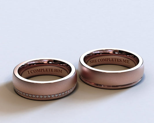 The Harmony of Health and Love: His and Hers Wedding Ring Sets