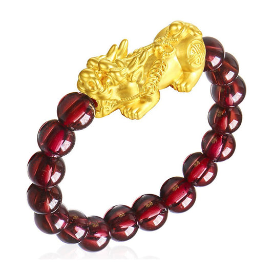 Red Garnet Pixiu Fortune Ring
