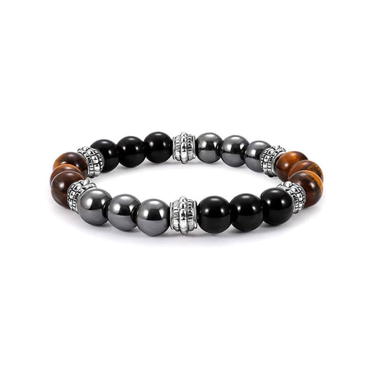 Tiger Eye Stone & Hematite Good Luck and Healing Bracelet