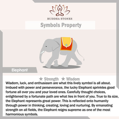 Buddha Stones 925 Sterling Silber Elefant Sicher und Wohl Amulett Charm Stärke Armband 