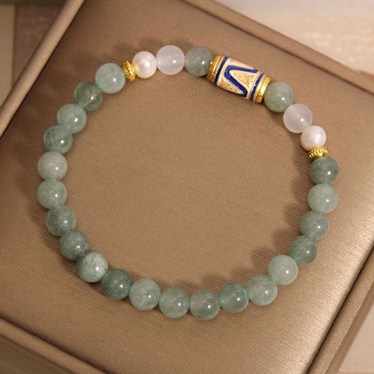 Bracelet porte-bonheur en jade et pierres de Bouddha