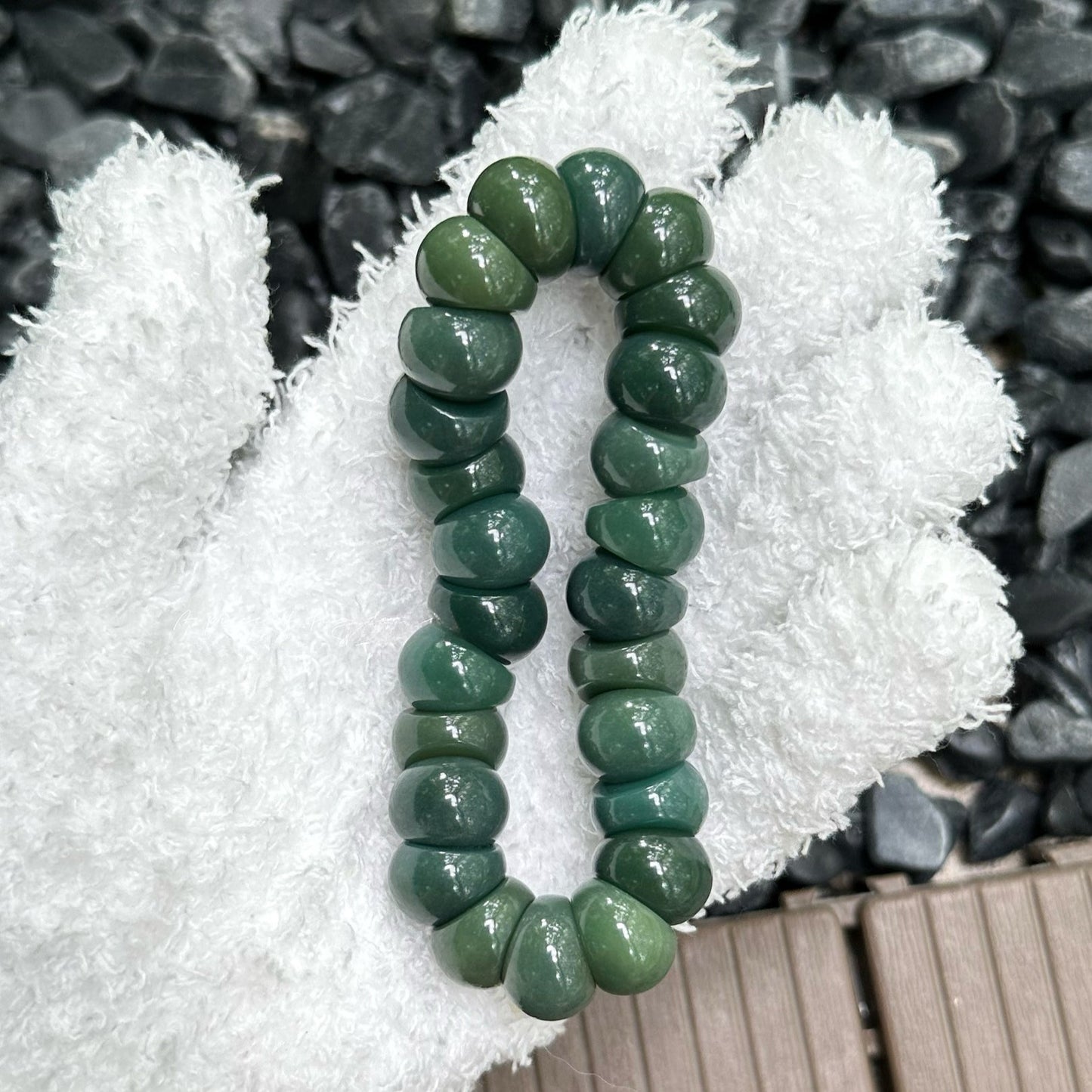 Garlic Clove Bodhi Multicolored Bead Bracelet 14mm for Stress Relief and Meditation