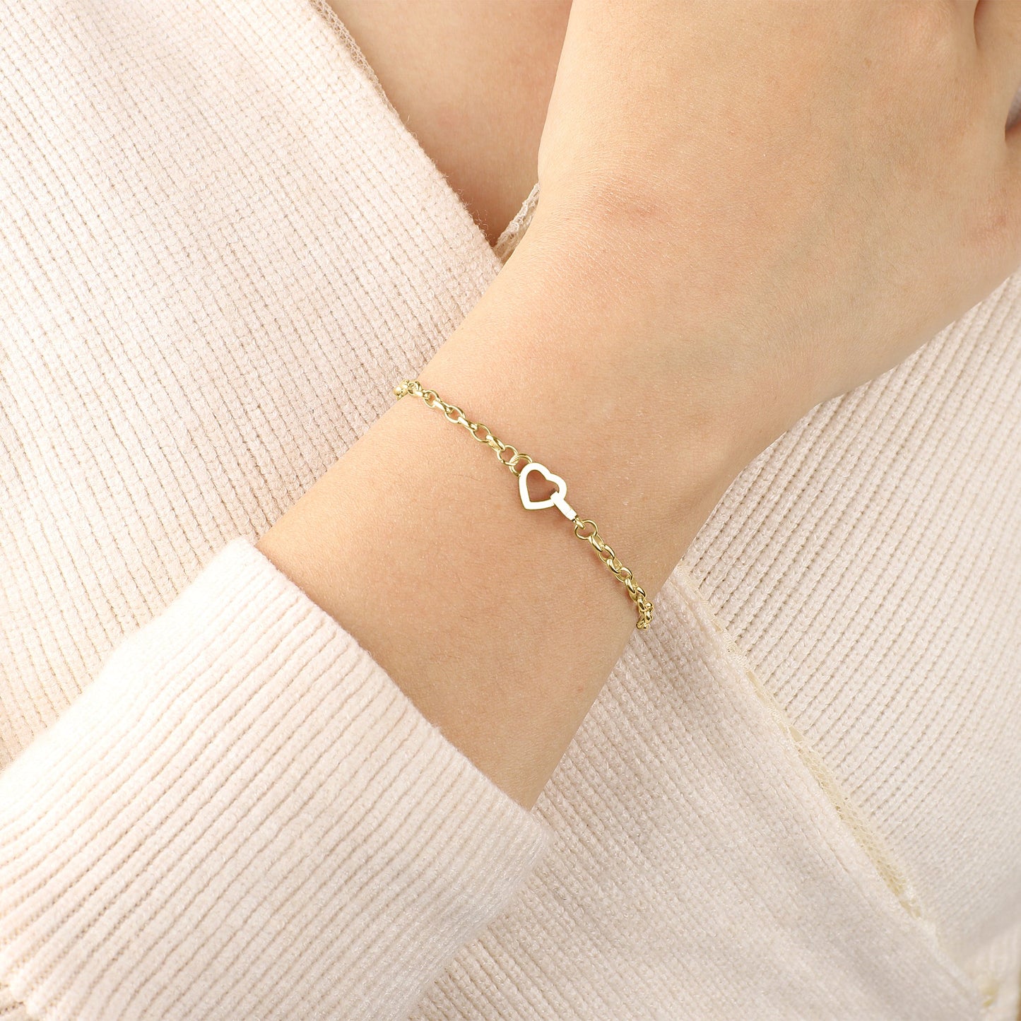 Bracelet mini cœur entrelacé