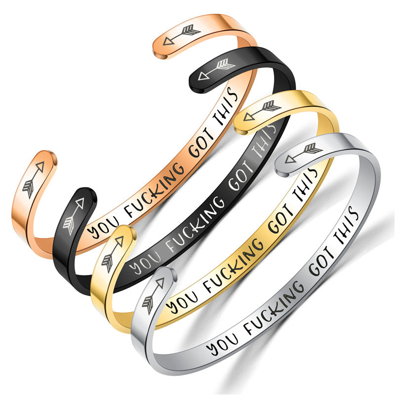 Glaube an dich, wie ich es tue Manschettenarmband