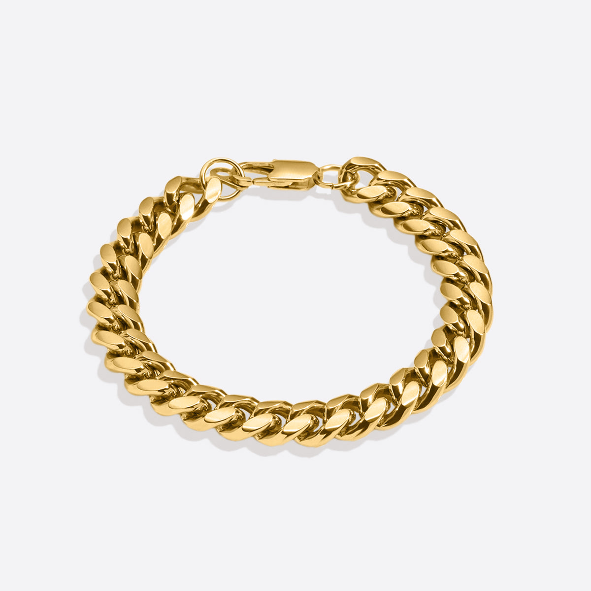 Bracelet à maillons cubains de 10 mm