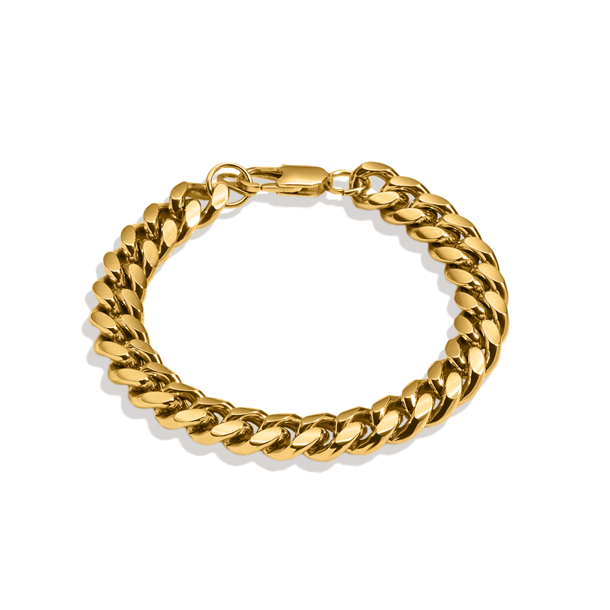 Bracelet à maillons cubains de 10 mm