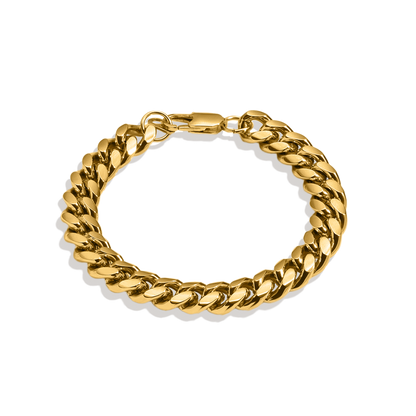 Bracelet à maillons cubains de 10 mm