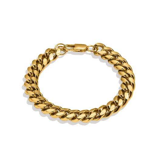 Bracelet à maillons cubains de 10 mm