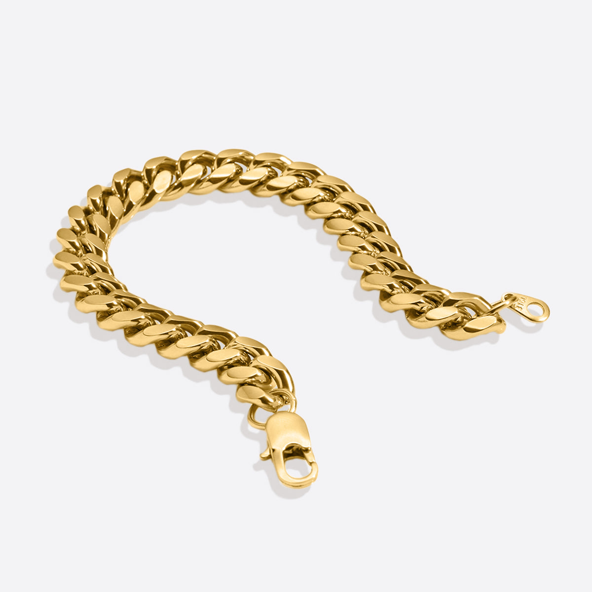 Bracelet à maillons cubains de 10 mm
