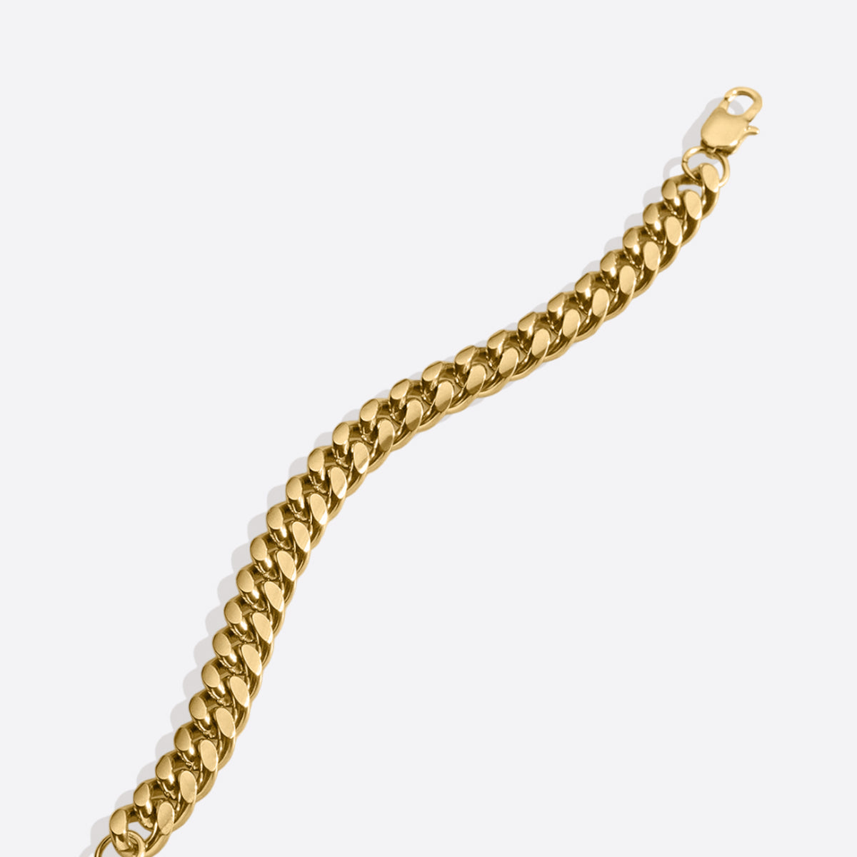 Bracelet à maillons cubains de 10 mm