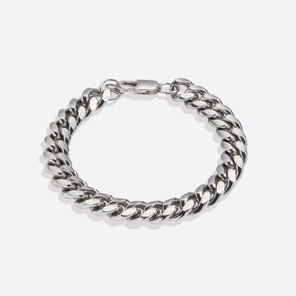 Bracelet à maillons cubains de 10 mm