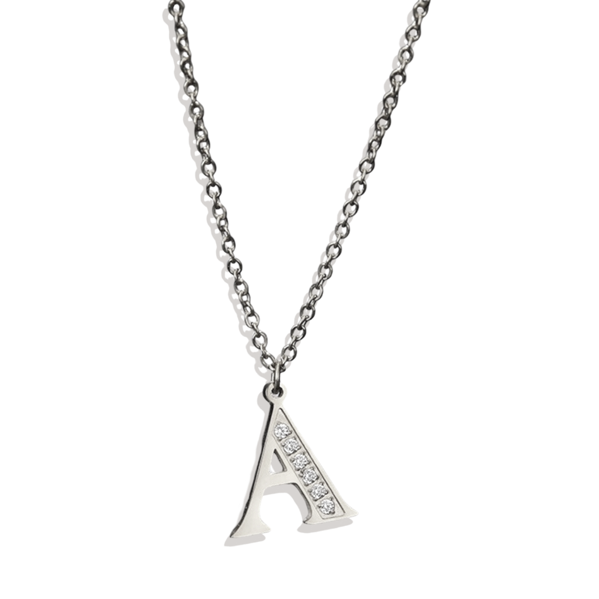 Collier satellite avec lettres en cristal