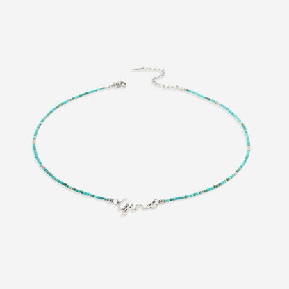 Turquoise Beaded Fairy Name Necklace