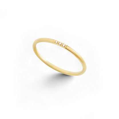 Bague empilable en diamants délicats