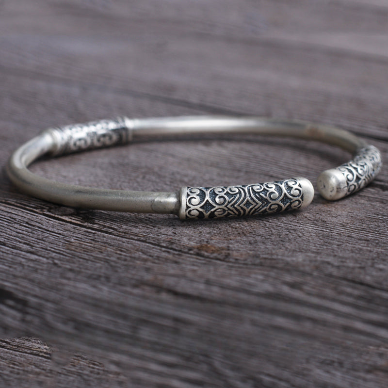 Bracelet réglable en argent sterling 999 pour couple Sun Wukong avec motif de sort de serrage