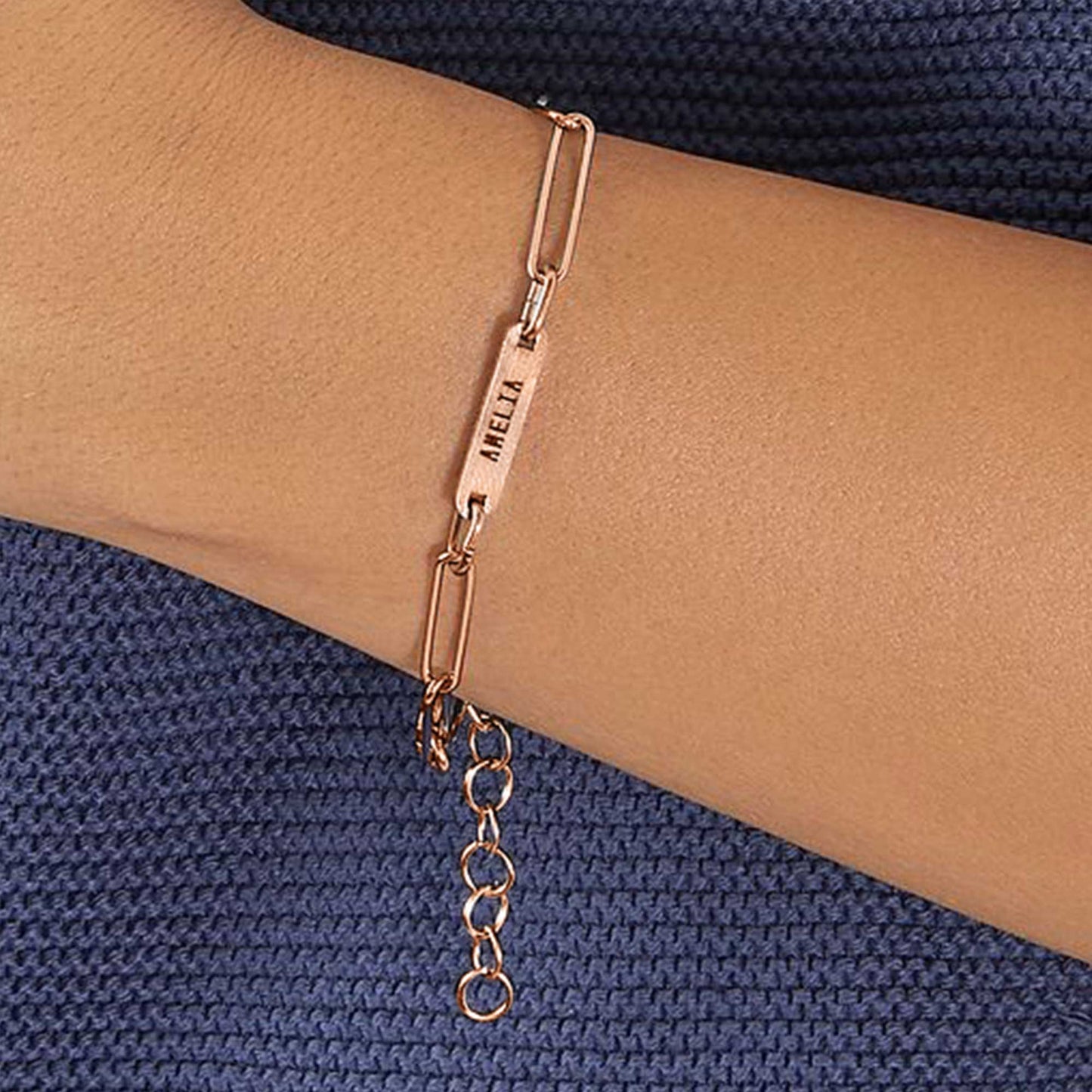 Paperclip Bracelet With Names