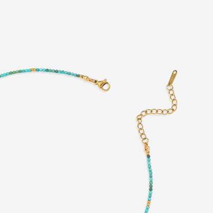 Turquoise Beaded Fairy Name Necklace
