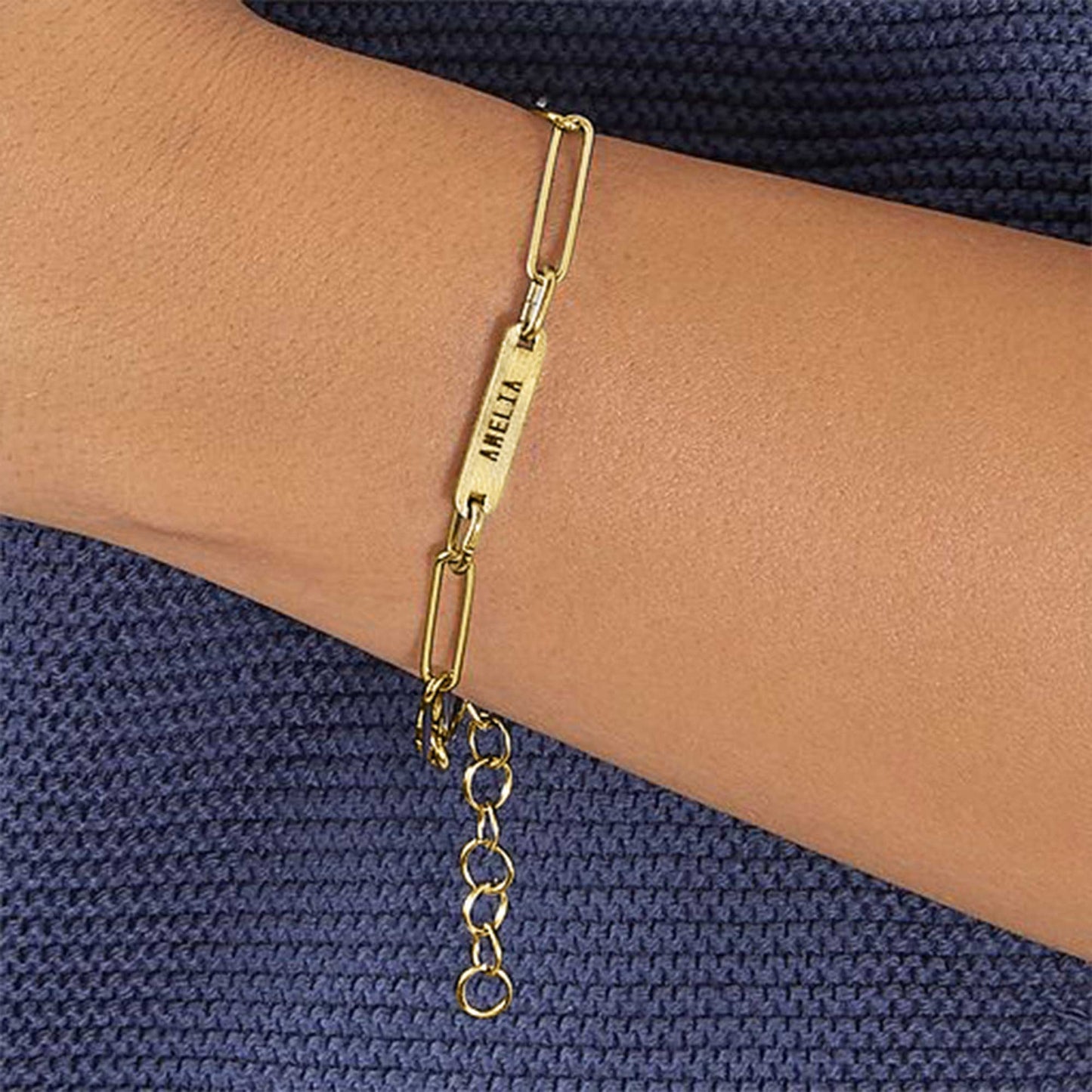 Paperclip Bracelet With Names