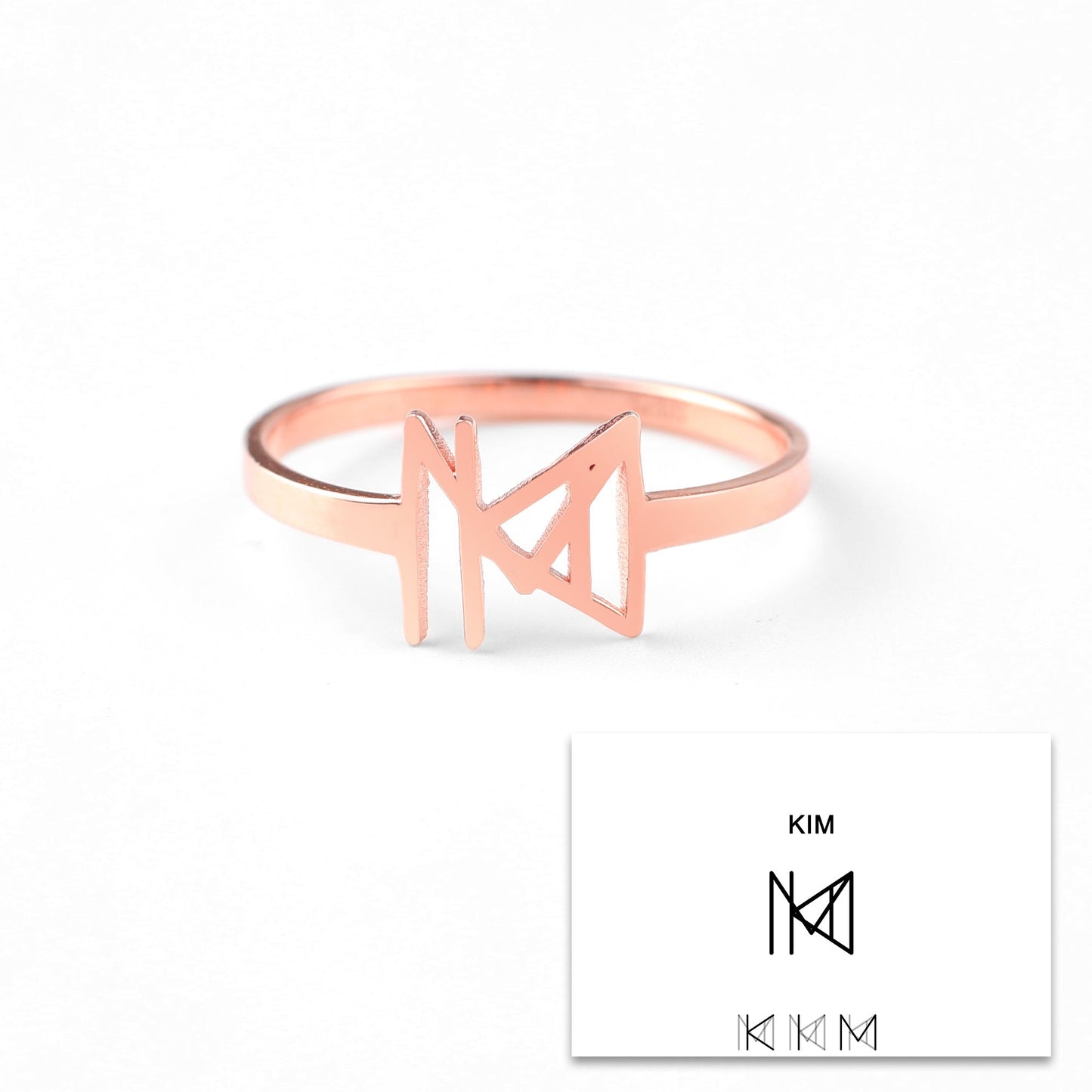 Monogram Name Ring