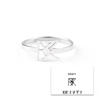 Monogram Name Ring