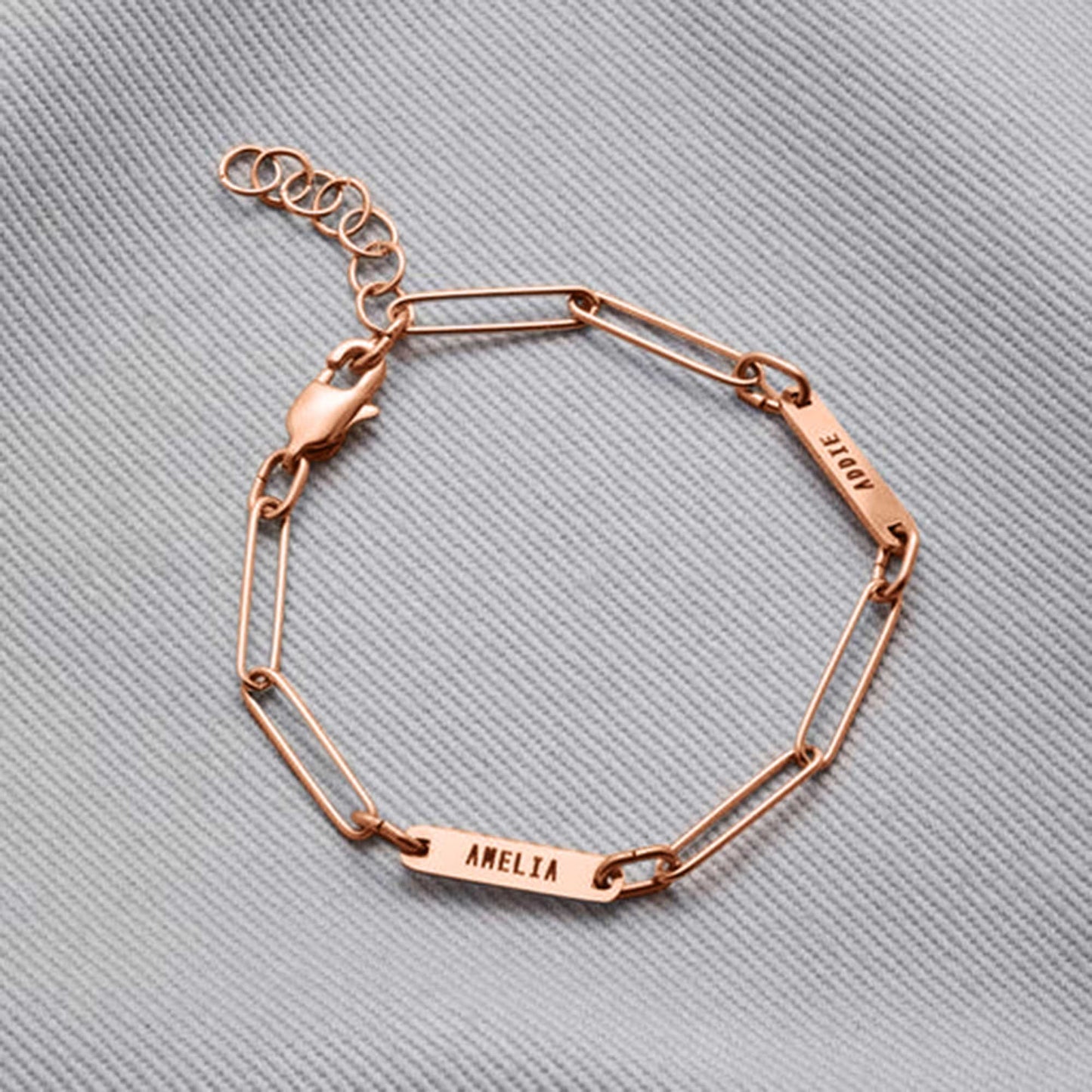 Paperclip Bracelet With Names