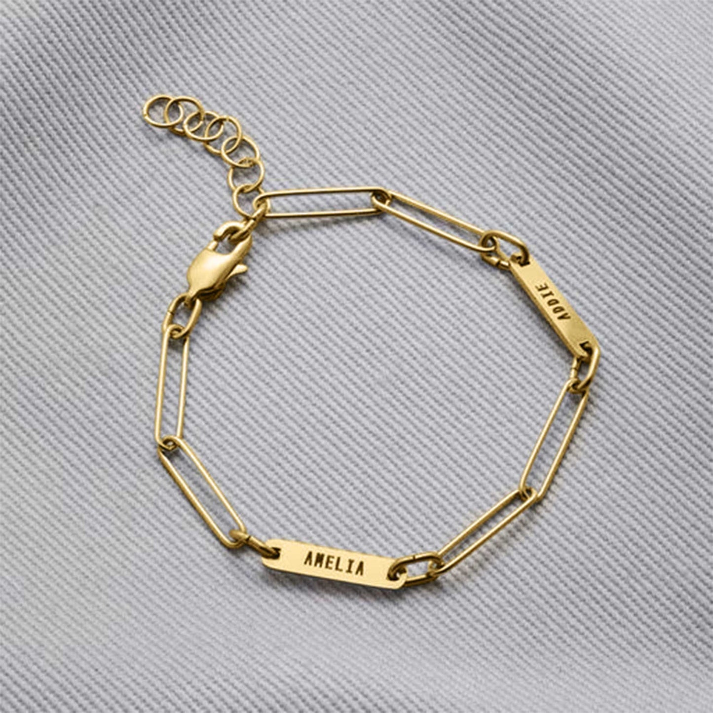Paperclip Bracelet With Names