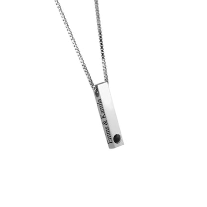 Collier photo avec texte personnalisé