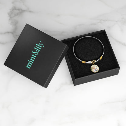 Personalisiertes zweifarbiges Foto-Charm-Armband