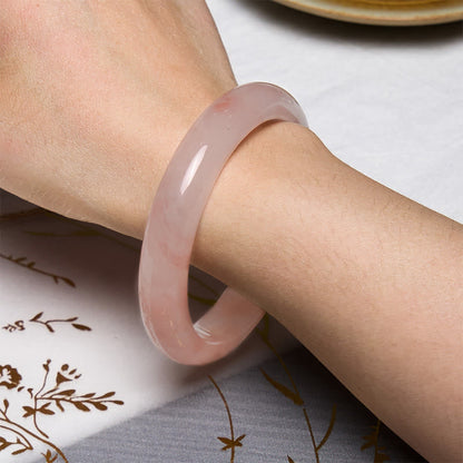 Buddha Stones Rosa Goldene Seide Jade Reichtum Glück Armband Armreif 