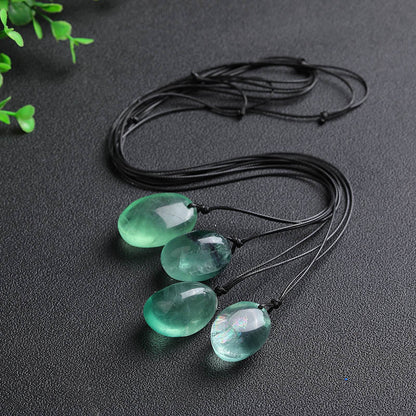 Buddha Stones Green Fluorite Power Necklace Pendant