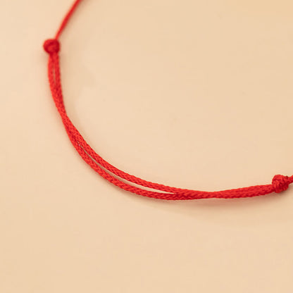Buddha Stones Handmade 925 Sterling Silver Small Pieces Protection Braided Ultra-Thin Rope Bracelet