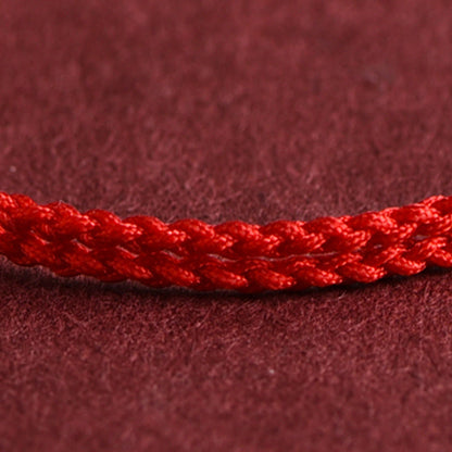 Buddha Stones 999 Gold One Mini Bead Design Handmade Strength Braided Rope Bracelet Anklet