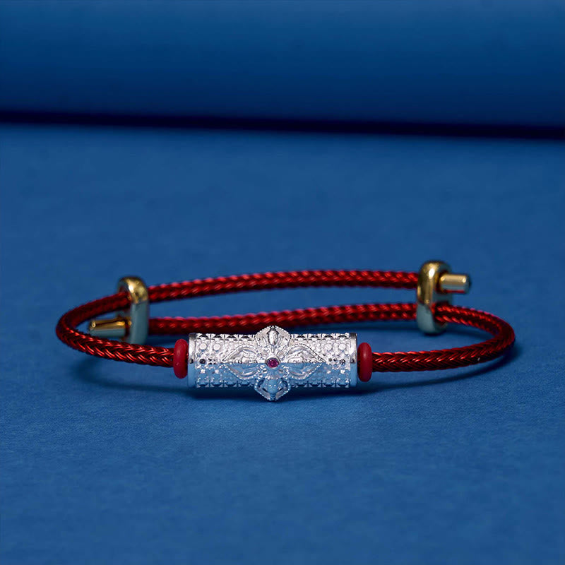 Bracelet porte-bonheur en cuivre et pierres de Bouddha, cordon rouge