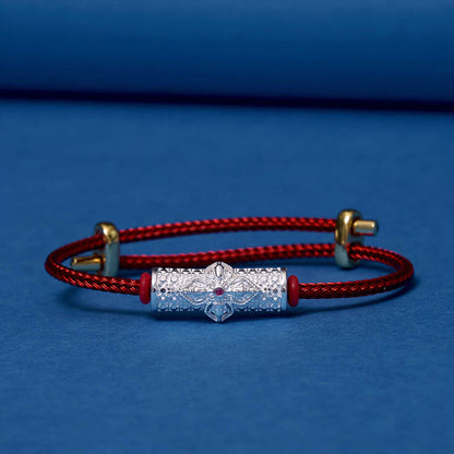 Bracelet porte-bonheur en cuivre et pierres de Bouddha, cordon rouge